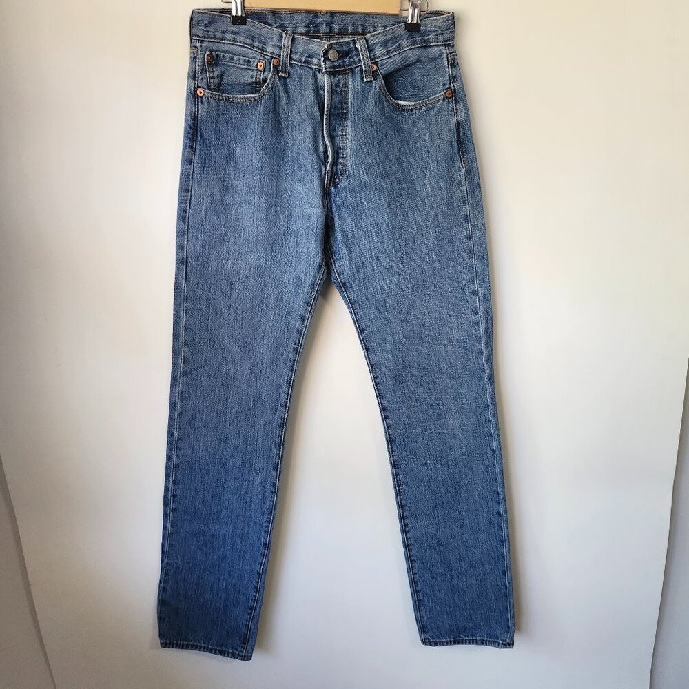 Levi’s 501 Original Fit Jeans Men’s W31 L36 Blue Straight Leg Denim